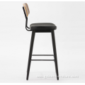 Upholstered Pub Bar Chair Metal Bar Counter Stools